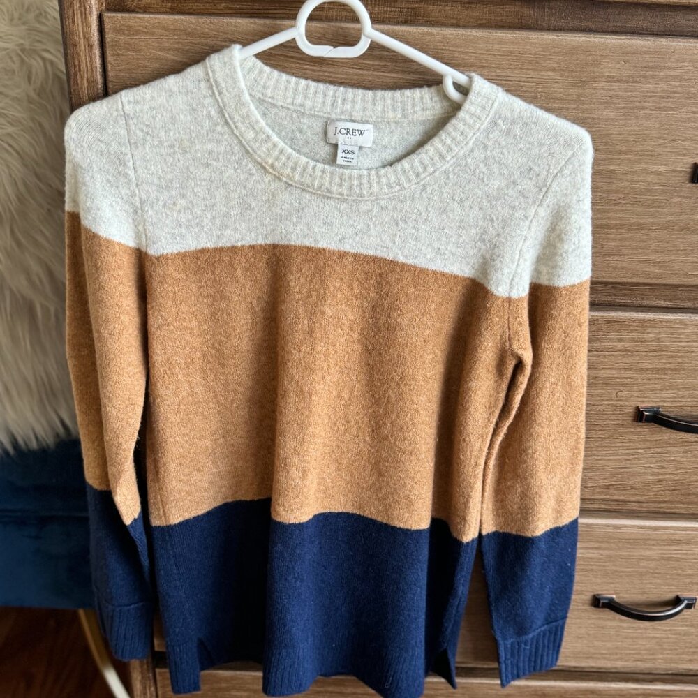 J.Crew XXSmall color block sweater worn once